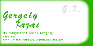 gergely kazai business card